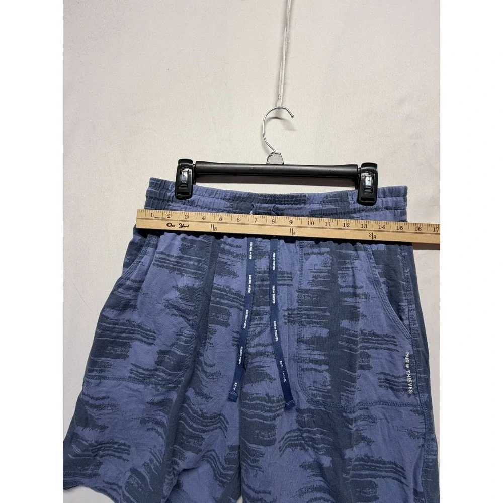 Pair of Thieves SuperSoft Lounge Short Mens Medium Blue Black Pattern Drawstring